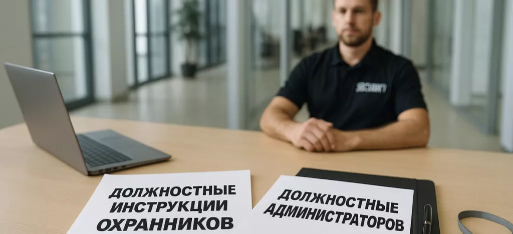 охранник за столом